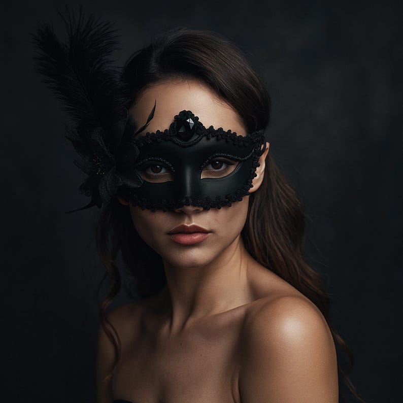 The Return — A Woman and a Lace Mask