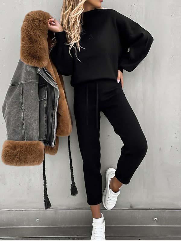 Lunimesd Pockets Design Loungewear Sets