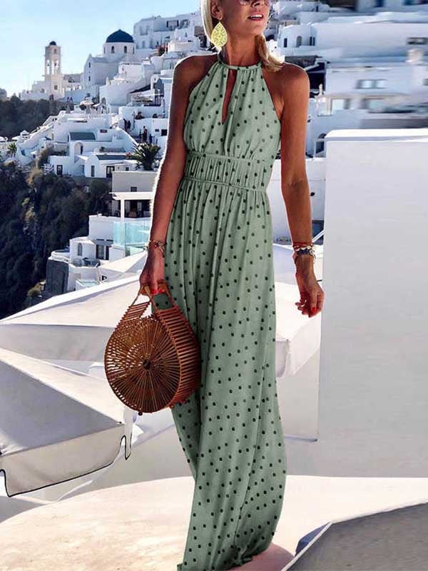 Lunimesd Sexy Printed Maxi Dress