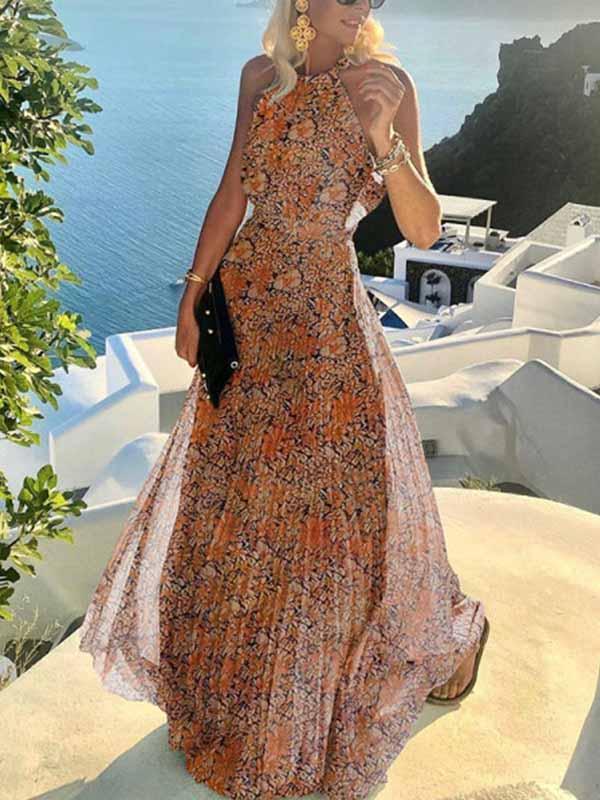 Lunimesd Polka Dot Pleated Dress