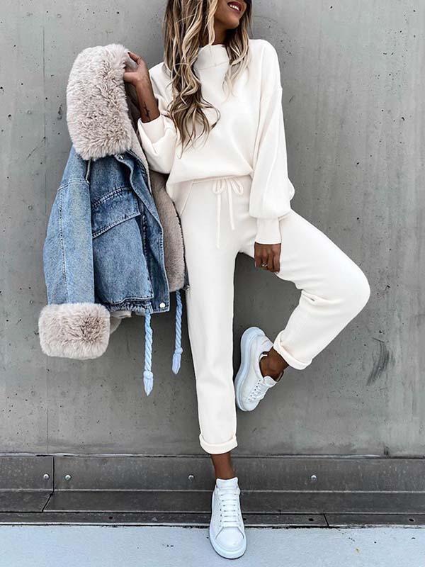 Lunimesd Pockets Design Loungewear Sets