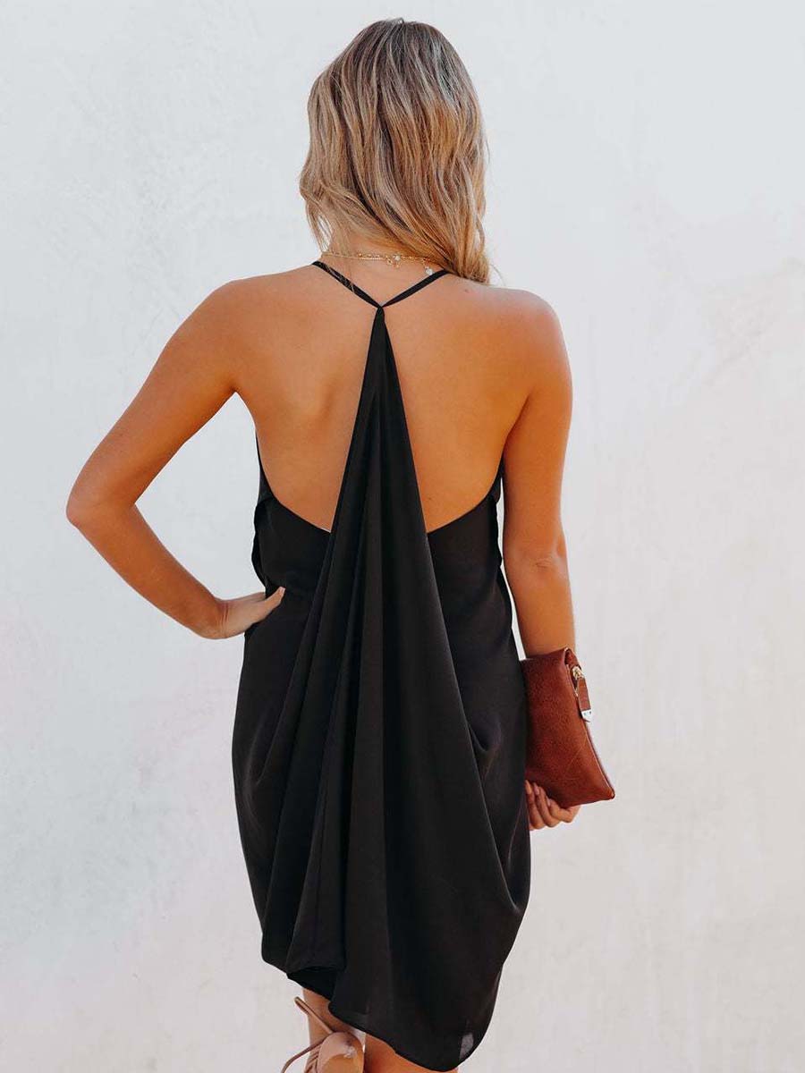 Lunimesd Sexy Backless Camisole Dresses