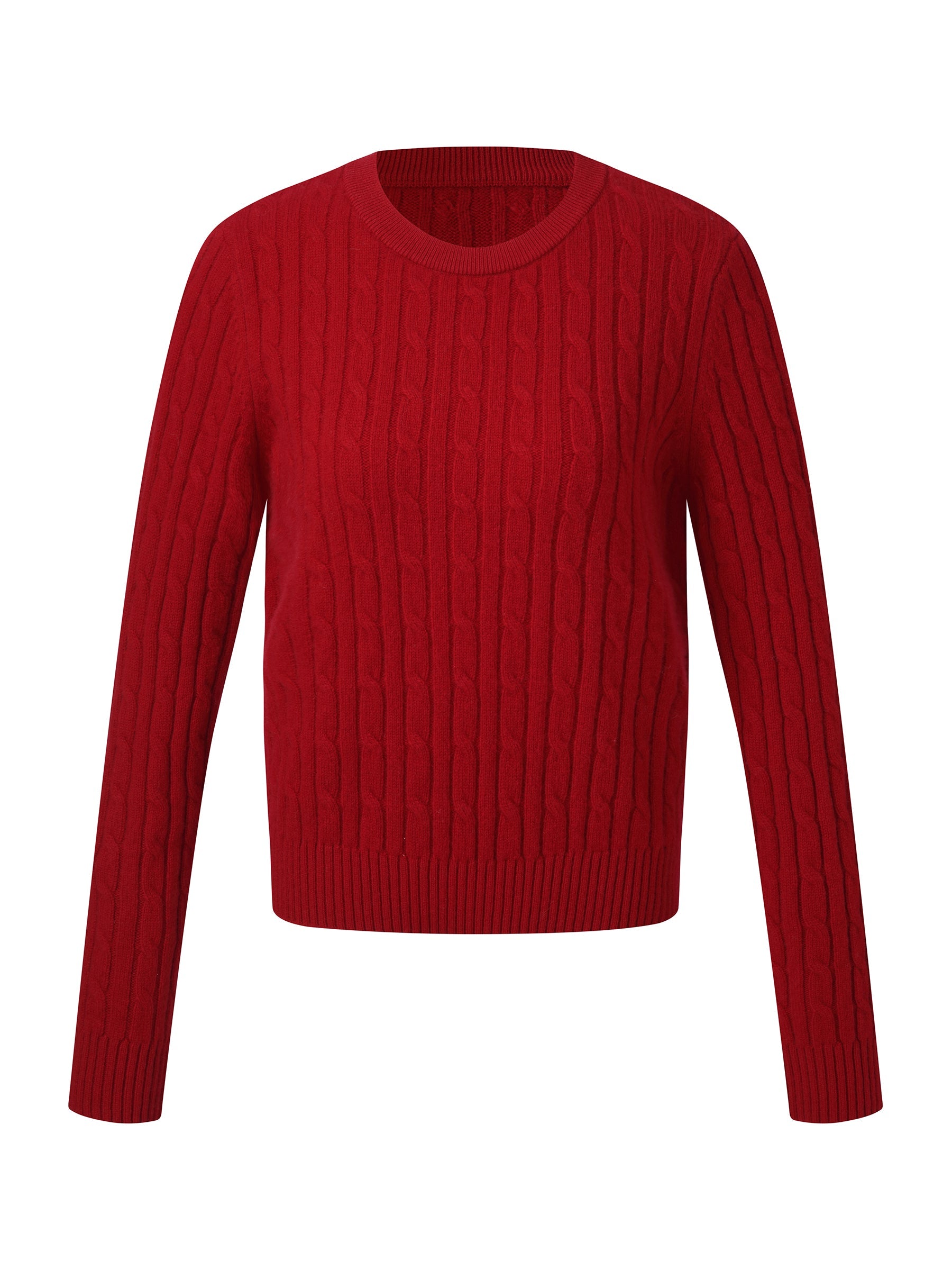 WOOL CABLE KNIT WOMEN SWEATER