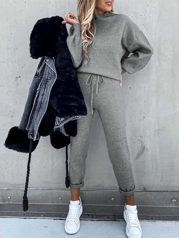 Lunimesd Pockets Design Loungewear Sets