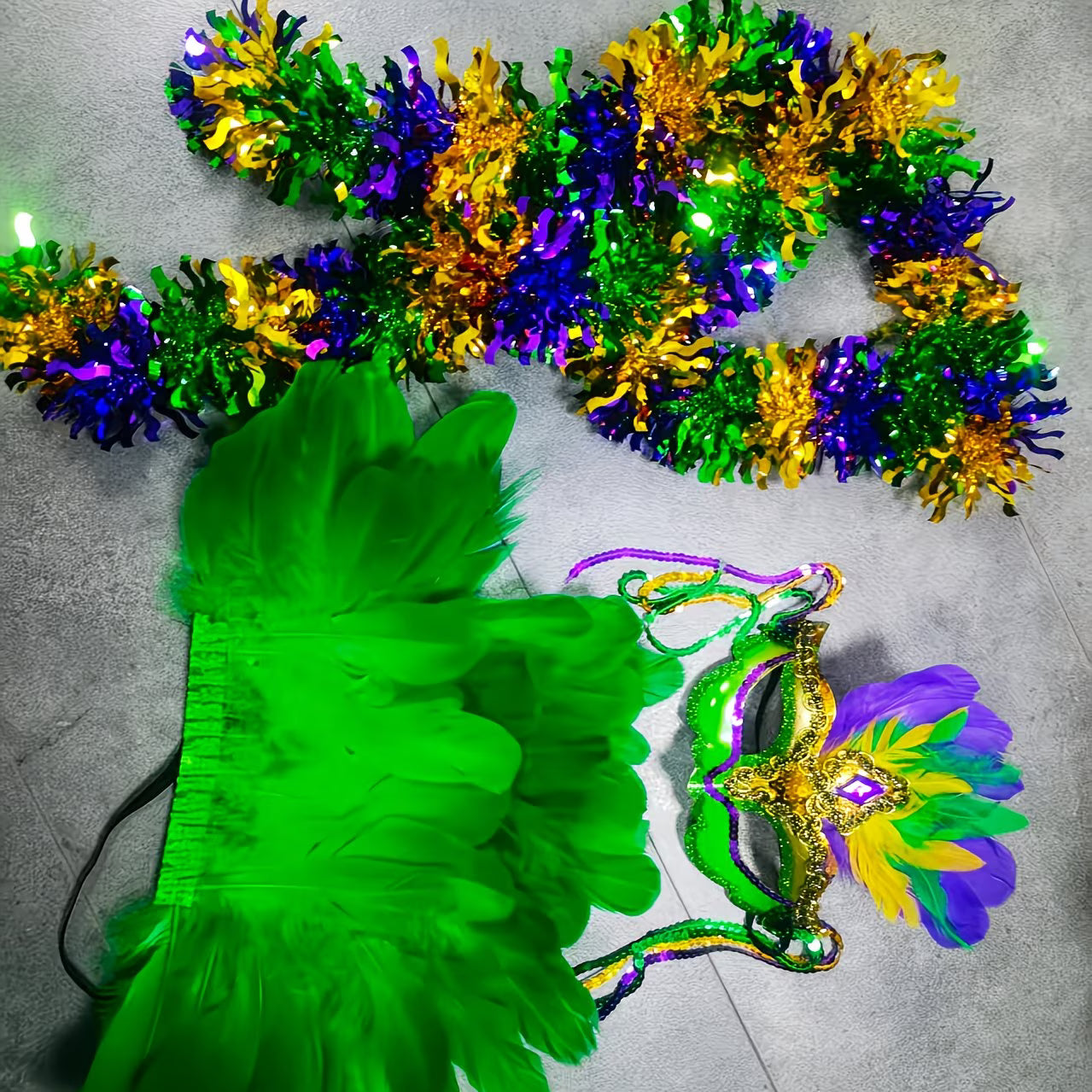 Mardi Gras Feather Masquerade Mask 89