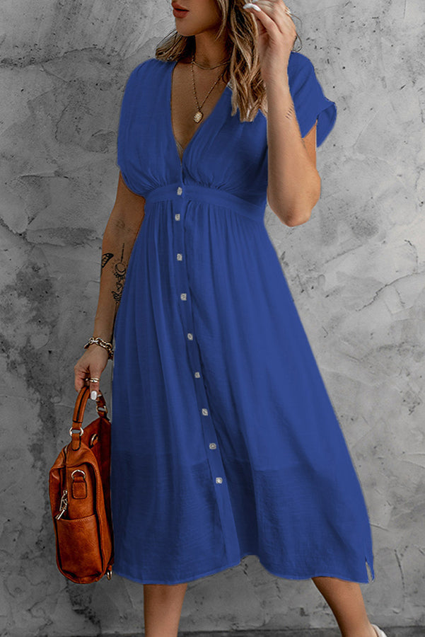 Lunimesd Bubbles At Brunch Button Up Midi Dress