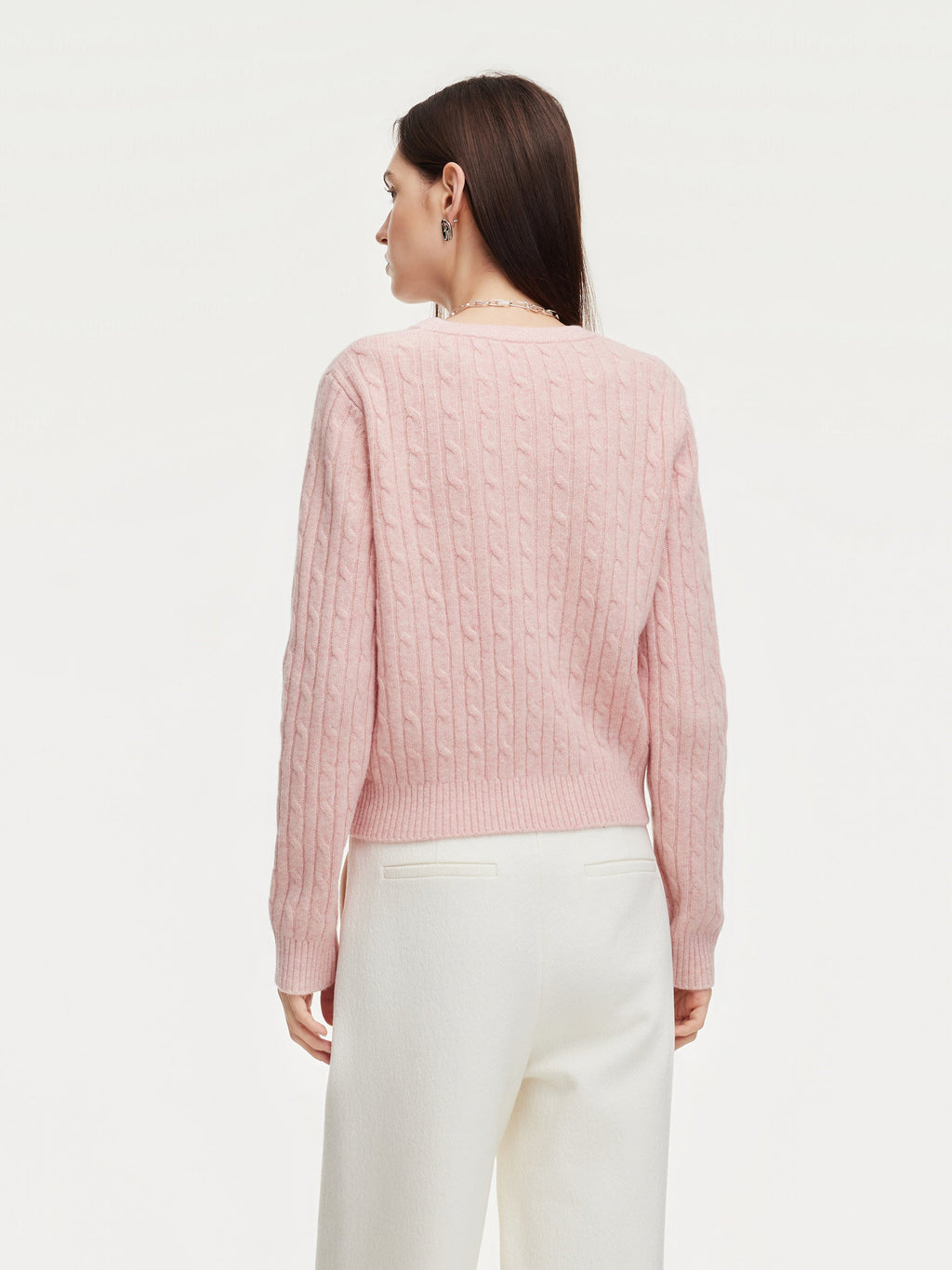 WOOL CABLE KNIT WOMEN SWEATER