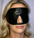Black Leather Nose Cutout Eye Mask 211