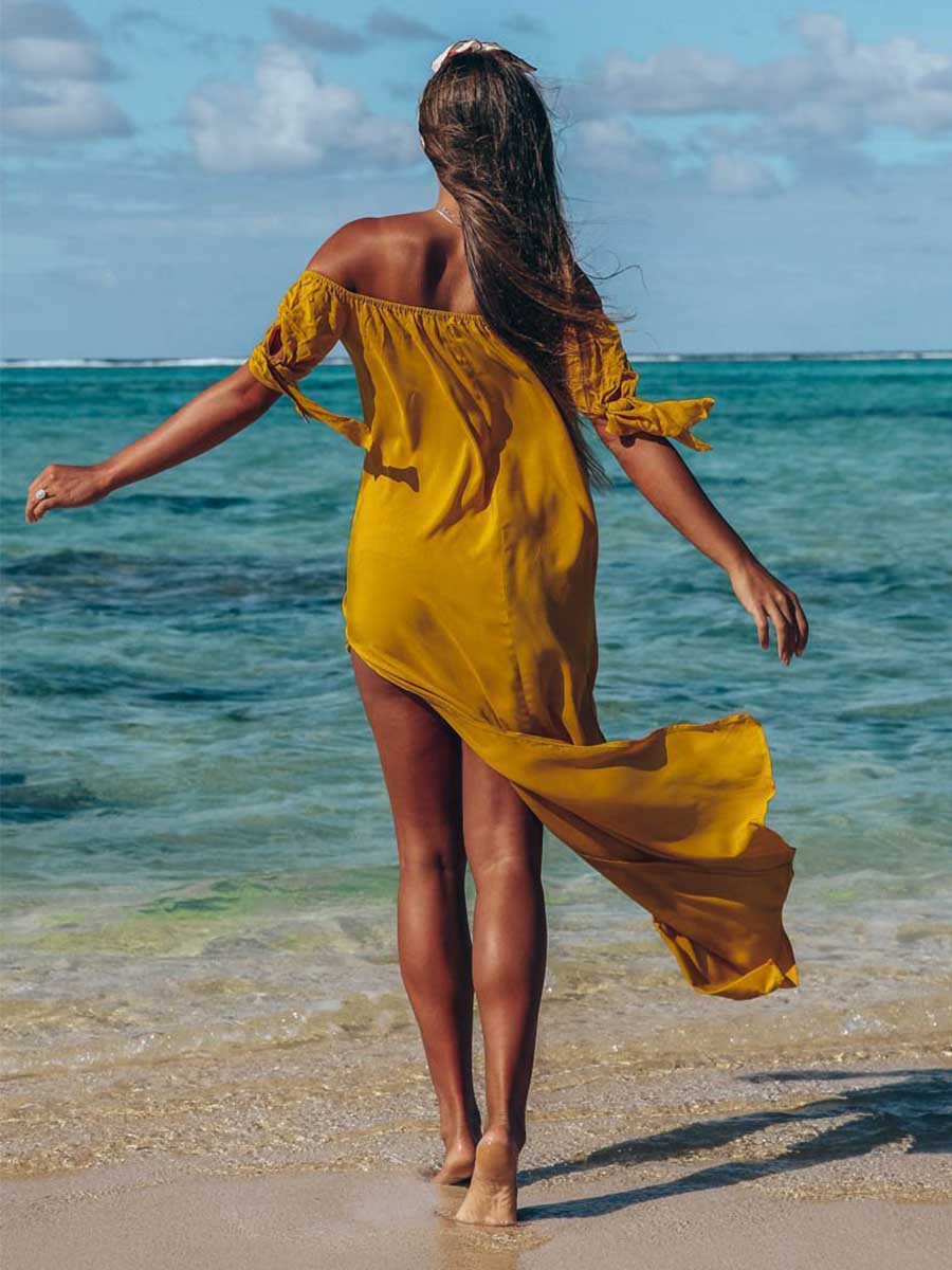 Lunimesd One-Shoulder Irregular Split Dress