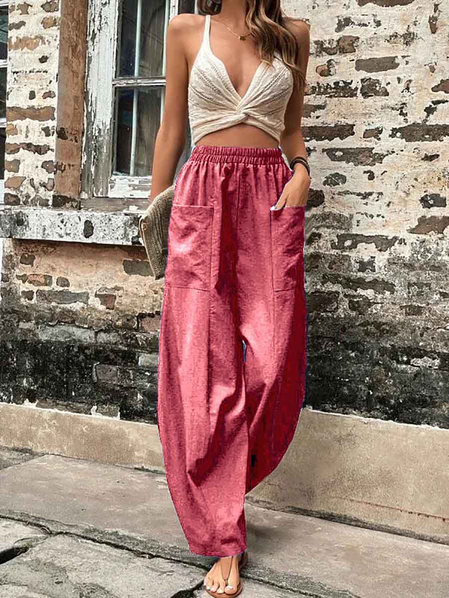 Lunimesd Solid Color Pocket Casual Pants (11 Colors)