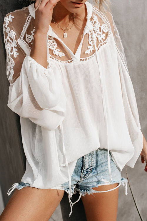 Lunimesd Sweet Love Floral Embroidery Shirt - 3 Colors