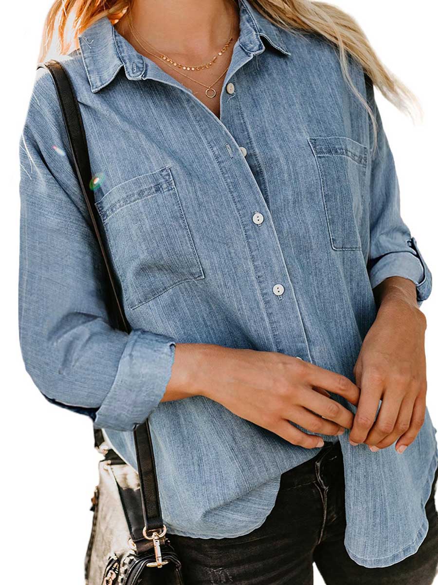 Lunimesd Loose Long-Sleeved Casual Blouse (8 colors)