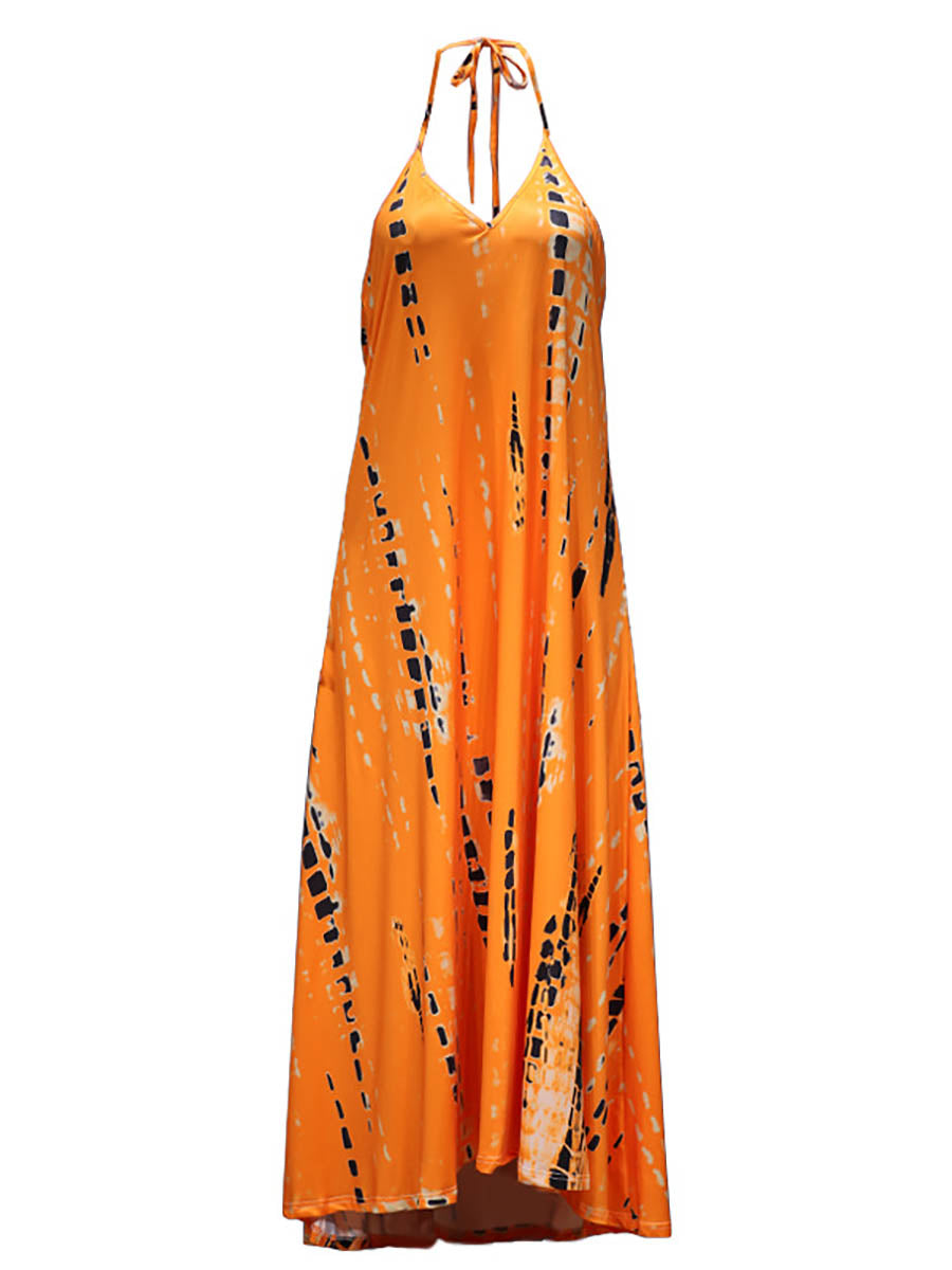 Lunimesd V-Neck Printed Camisole Dress