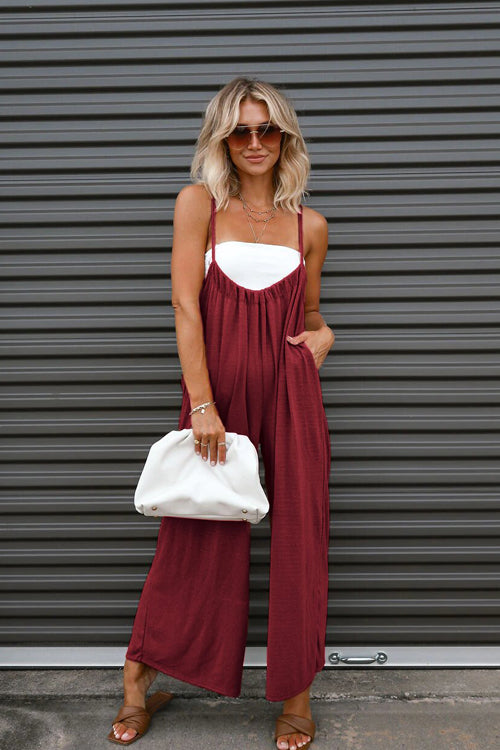Lunimesd Have A Little Fun Pocketed Tie Jumpsuit