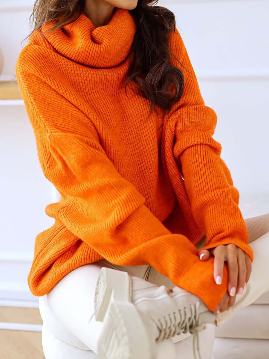 Lunimesd Solid Color Turtleneck Knit Sweater(11 colors)