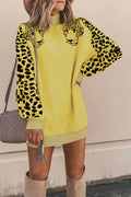 Lunimesd Turtleneck Leopard Mini Dress