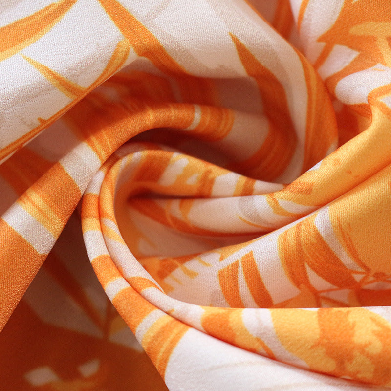 Lunimesd Printed Lace-Up Loose Maxi dress