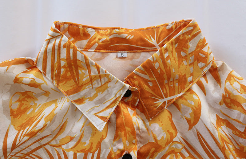 Lunimesd Printed Lace-Up Loose Maxi dress