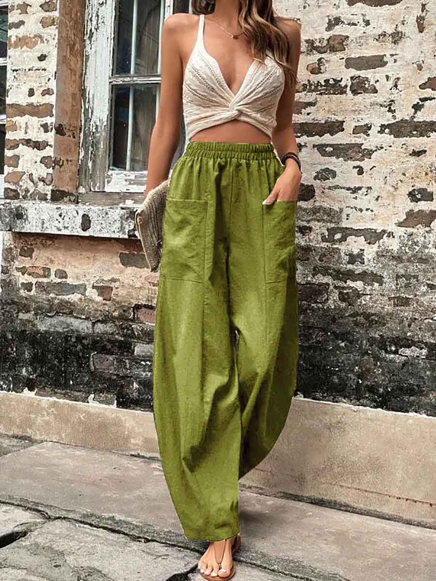 Lunimesd Solid Color Pocket Casual Pants (11 Colors)