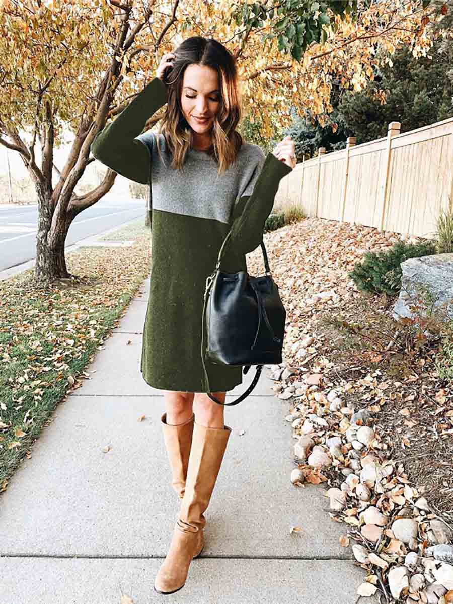 Lunimesd O Neck Casual Dress (5 colors)