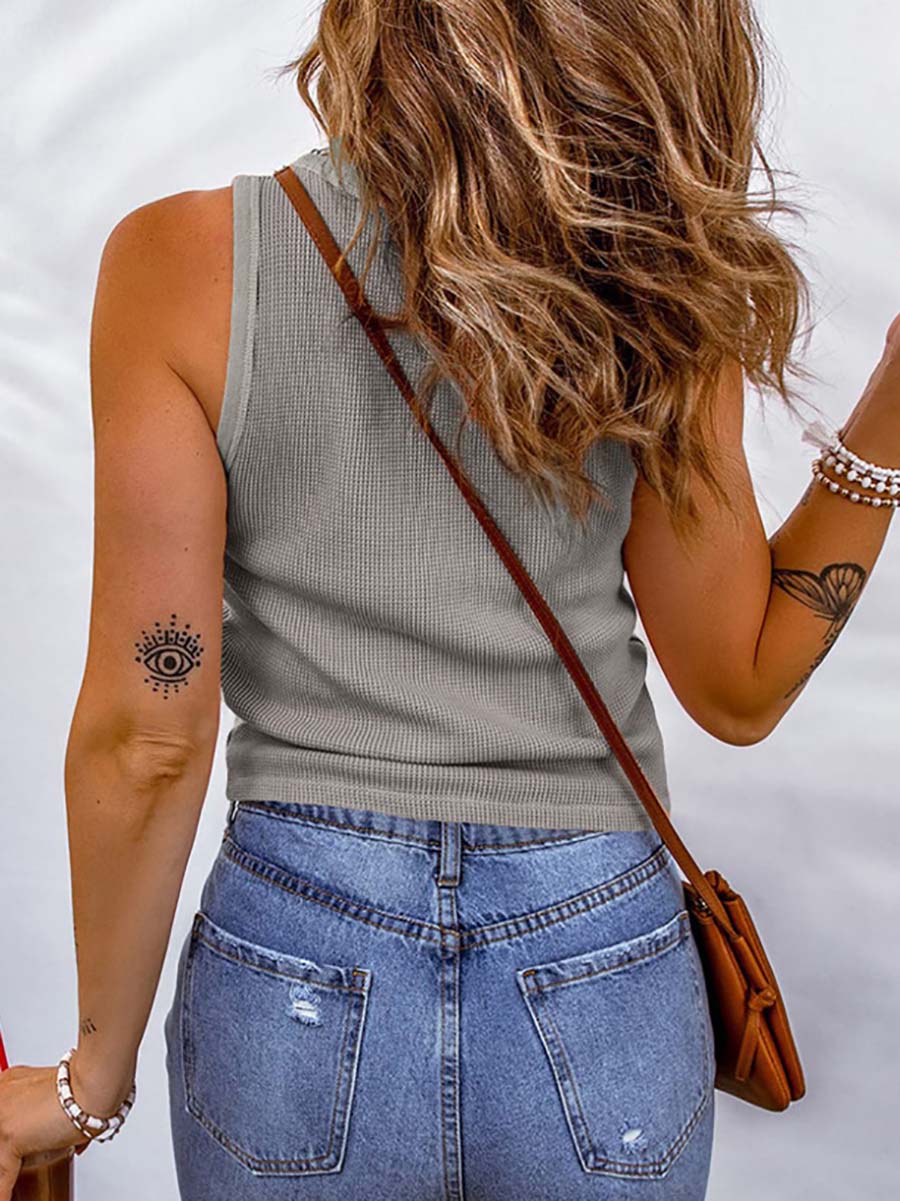 Lunimesd Solid Color Comfortable Casual Vest