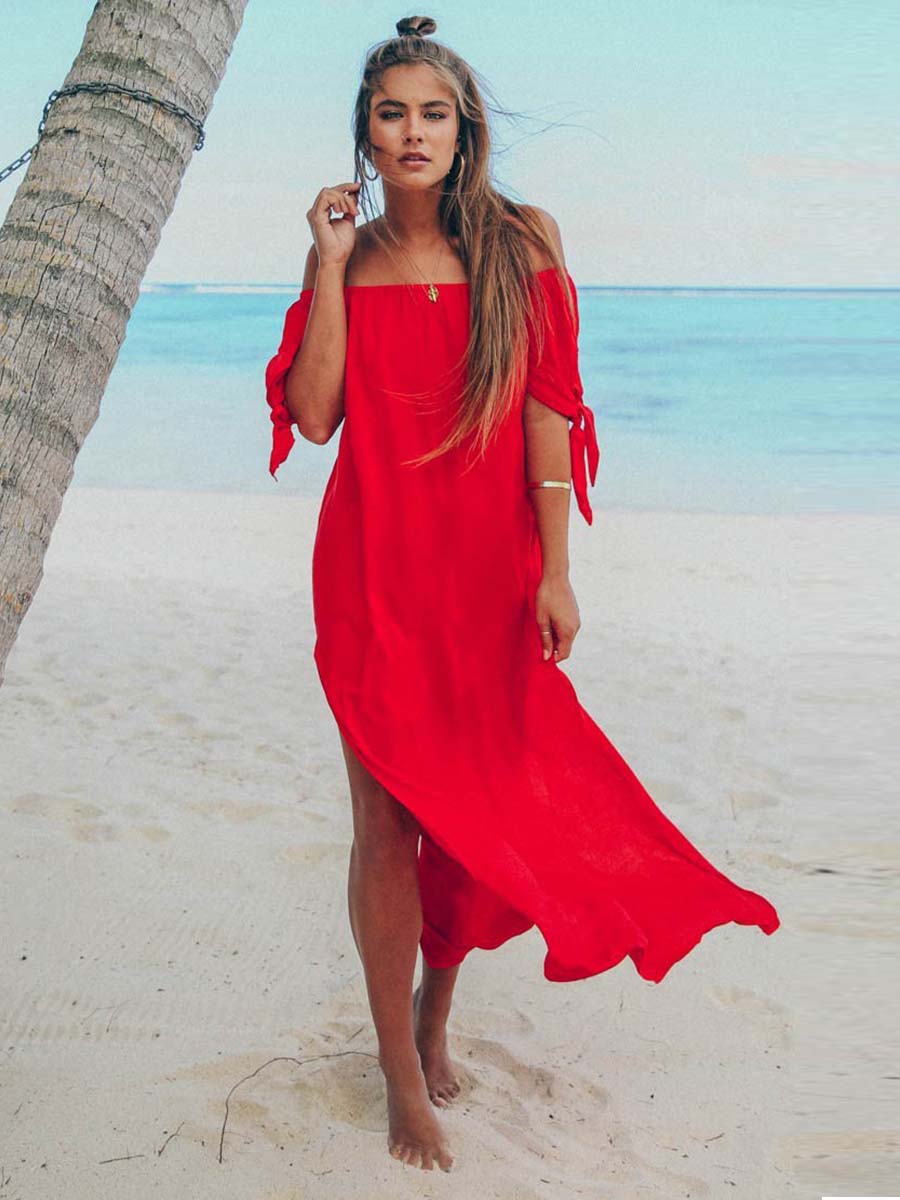 Lunimesd One-Shoulder Irregular Split Dress