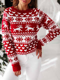 Lunimesd Snowflake Moose Christmas Sweater