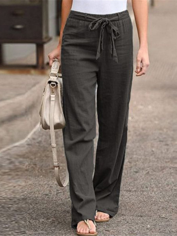 Lunimesd Solid Color Cotton Linen Pants(6 colors)