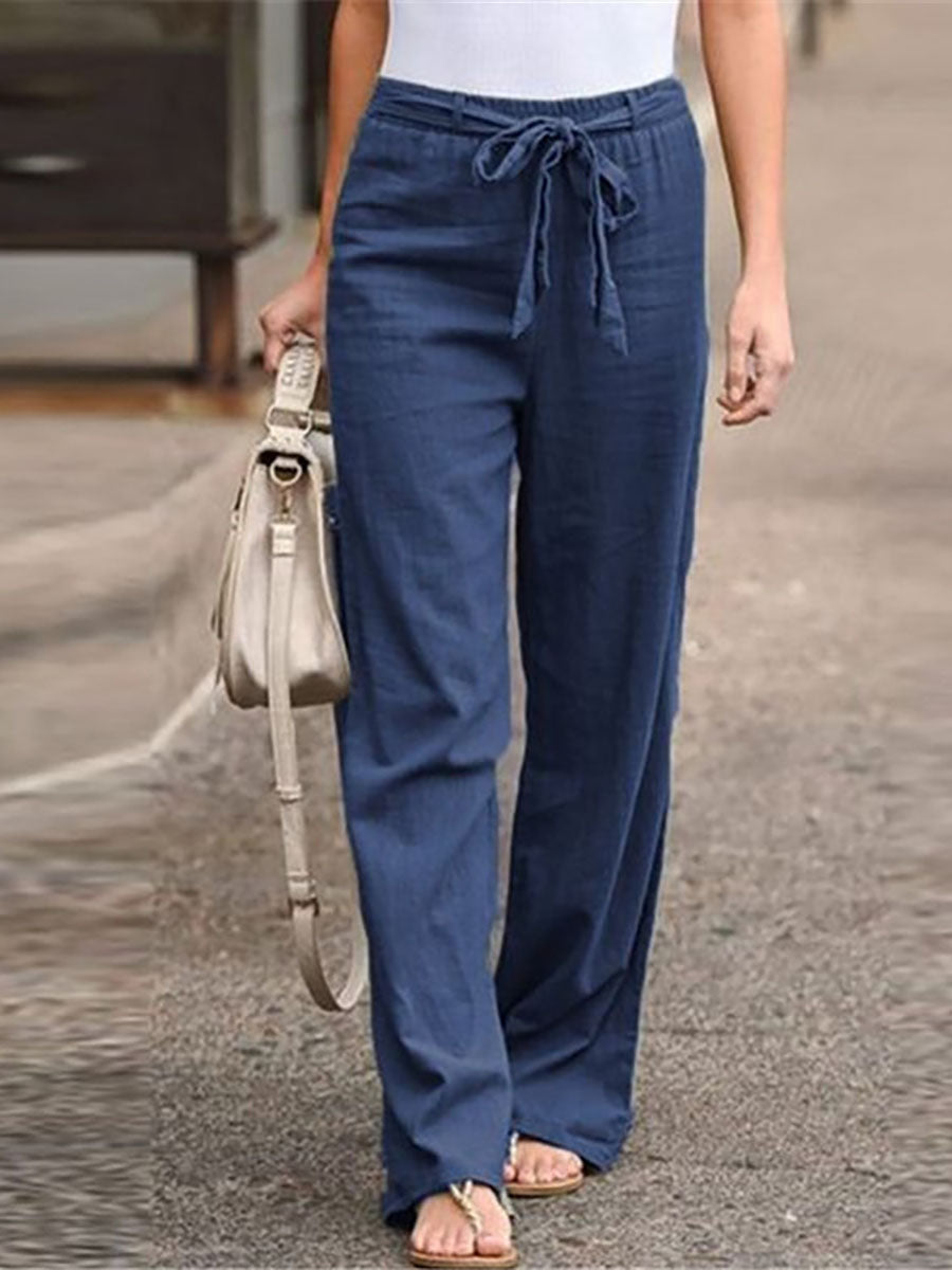 Lunimesd Solid Color Cotton Linen Pants(6 colors)