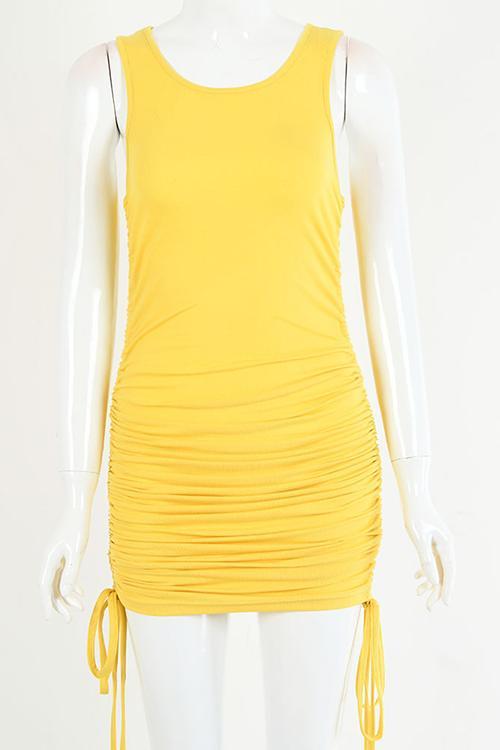 Lunimesd Drawstring Sleeveless Mini Dress