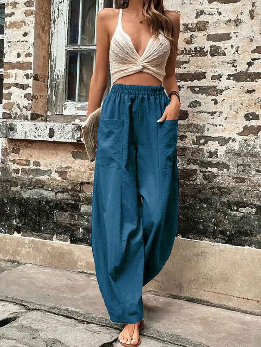 Lunimesd Solid Color Pocket Casual Pants (11 Colors)