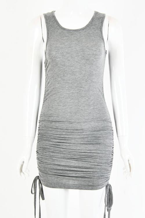 Lunimesd Drawstring Sleeveless Mini Dress