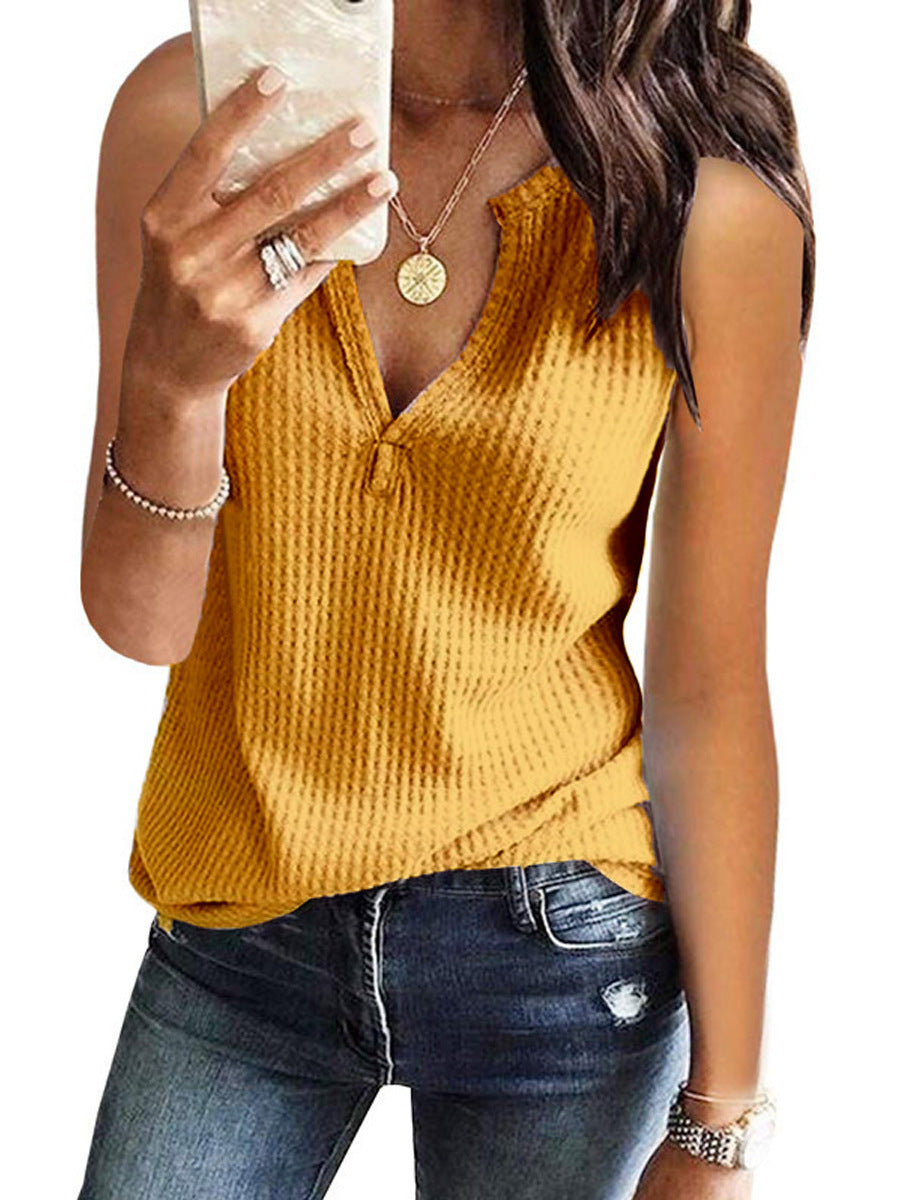 Lunimesd V-Neck Solid Color T-Shirt (16 colors)