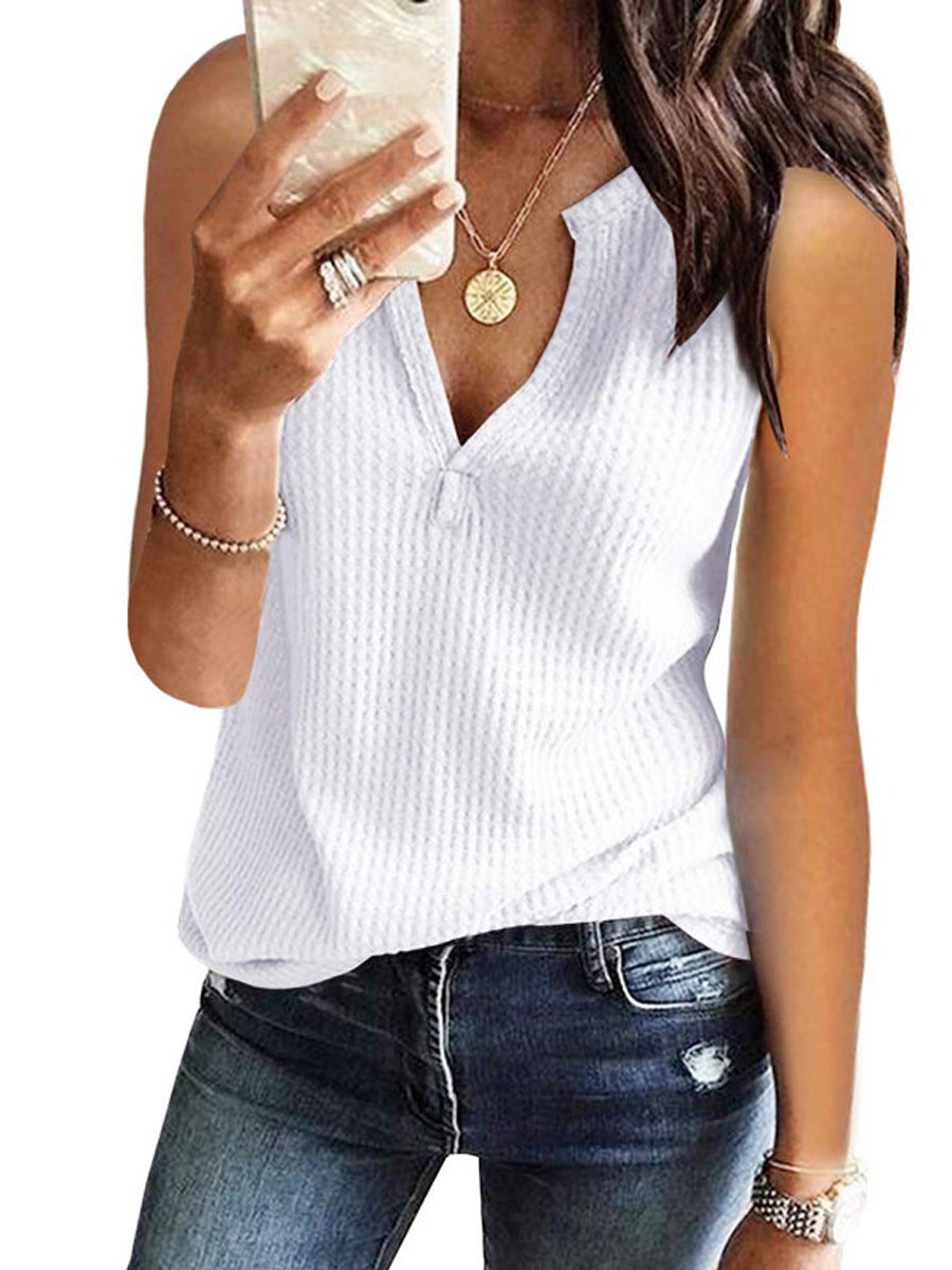 Lunimesd V-Neck Solid Color T-Shirt (16 colors)