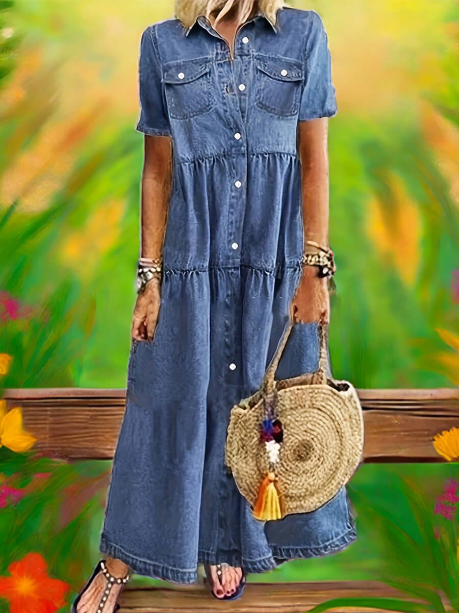 Carefree Layers Denim Dress
