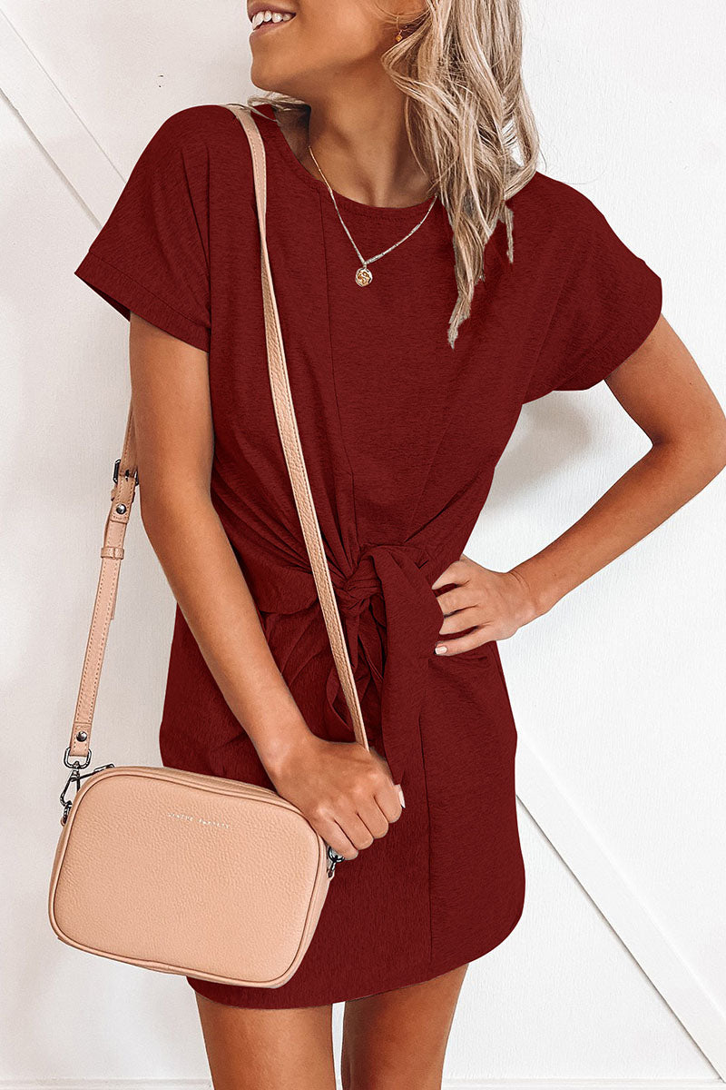 Lunimesd Fashion Sexy Solid Split Joint O Neck Princess Dresses(6 colors)