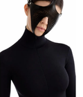 Perforated Leather Asymmetric Mask – Futuristic Industrial Accessory 173