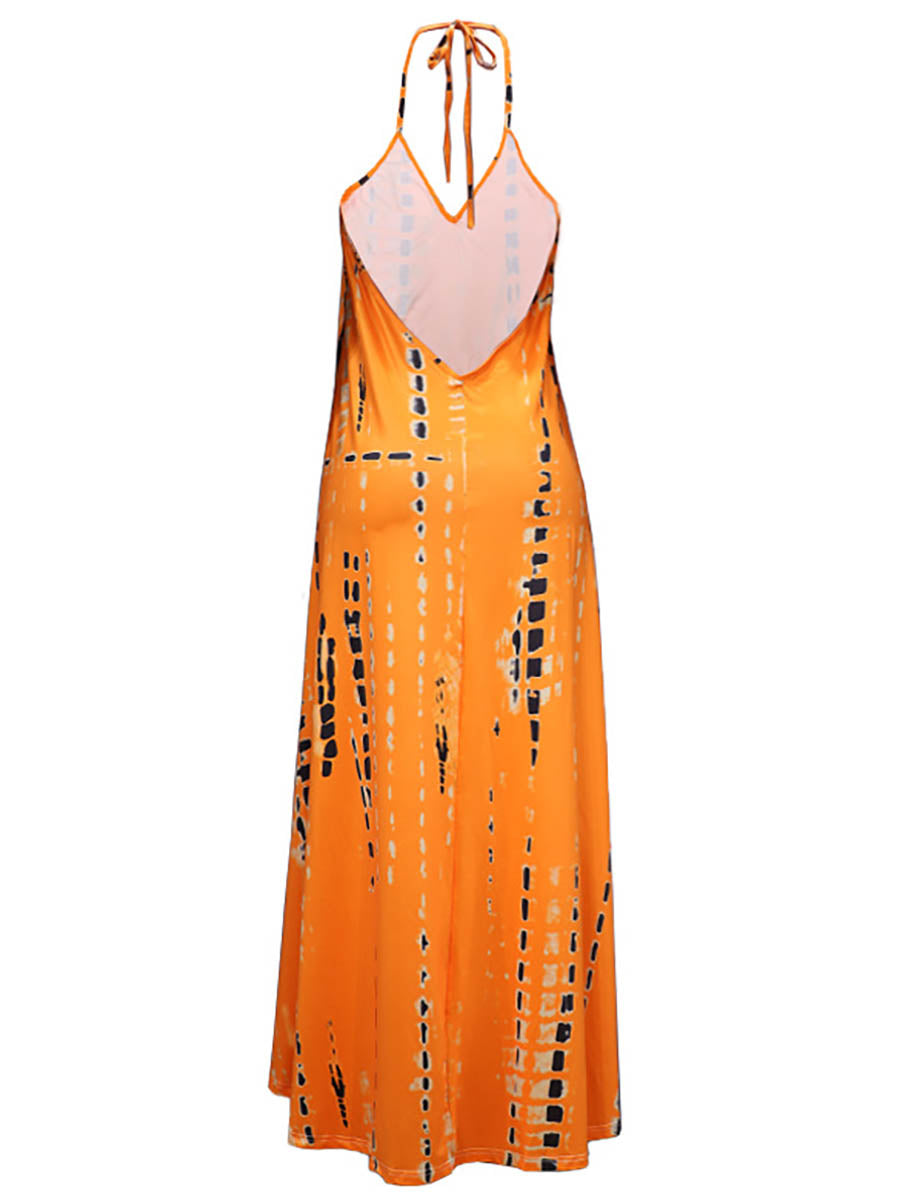 Lunimesd V-Neck Printed Camisole Dress