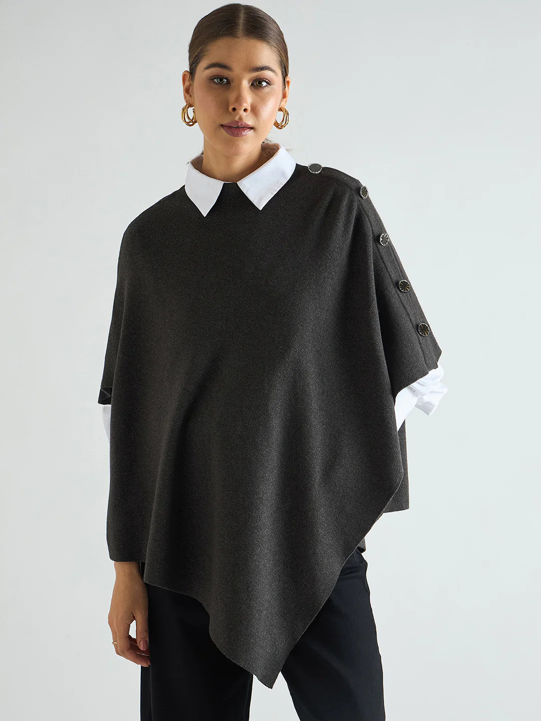 Asymmetric Sweater Cape