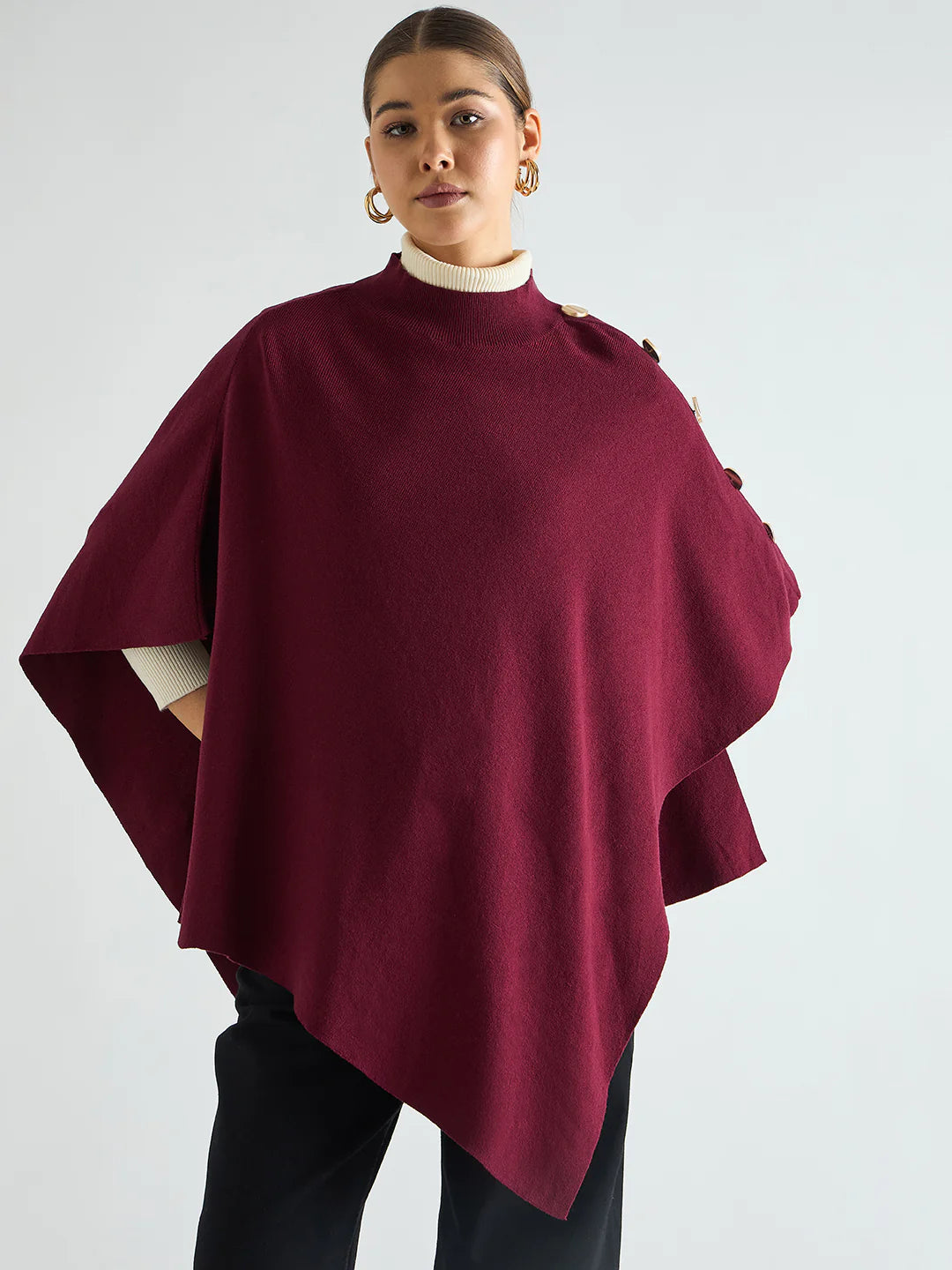 Asymmetric Sweater Cape
