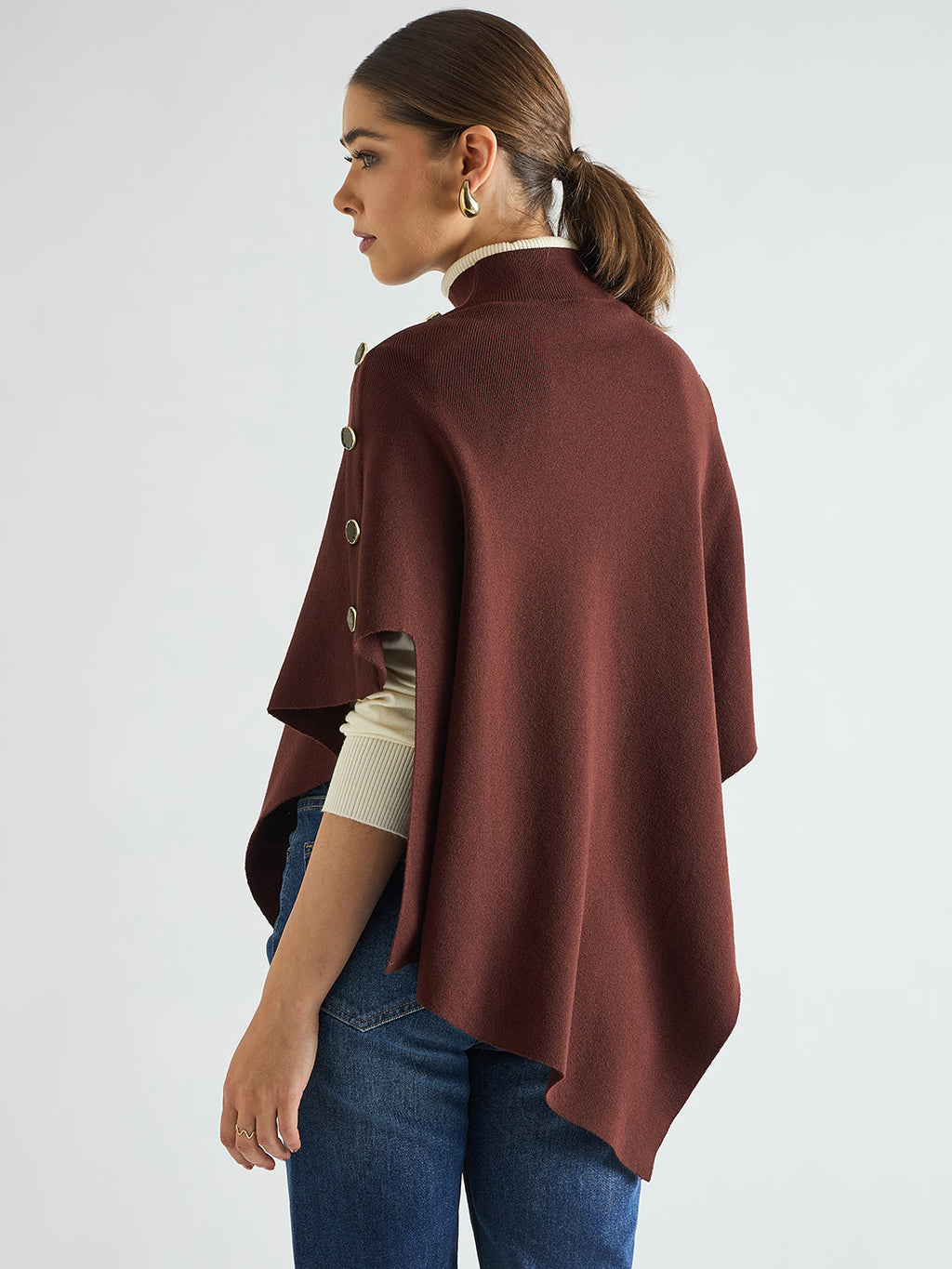 Asymmetric Sweater Cape