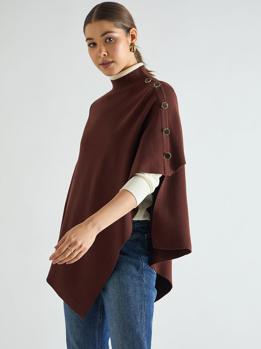Asymmetric Sweater Cape