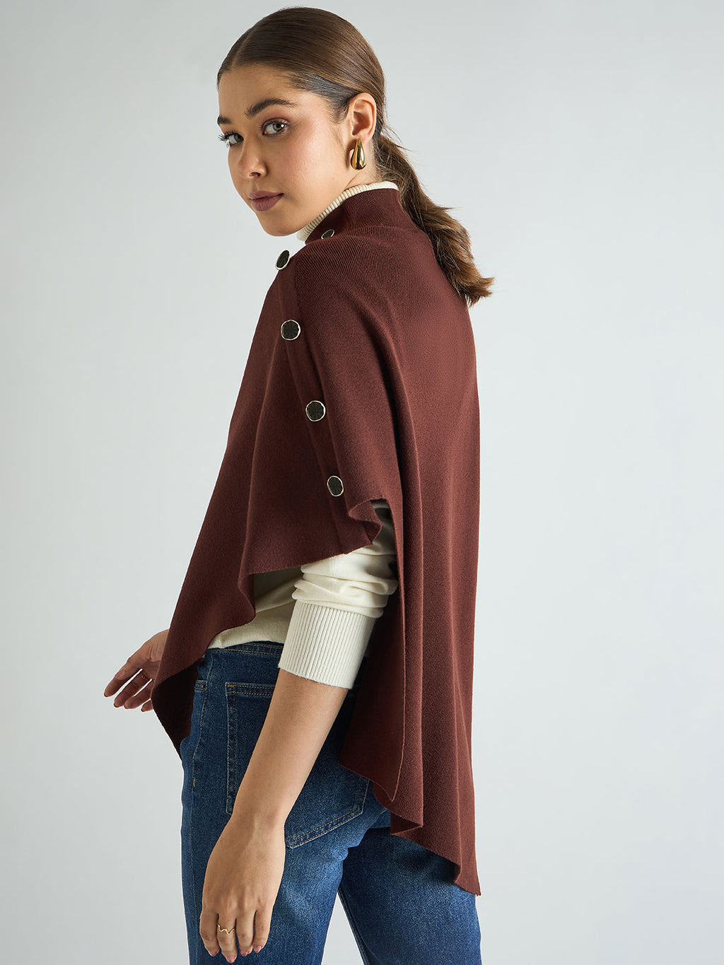 Asymmetric Sweater Cape