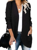 Lunimesd Solid Color Long Sleeve Knitted Cardigan（5 colors）