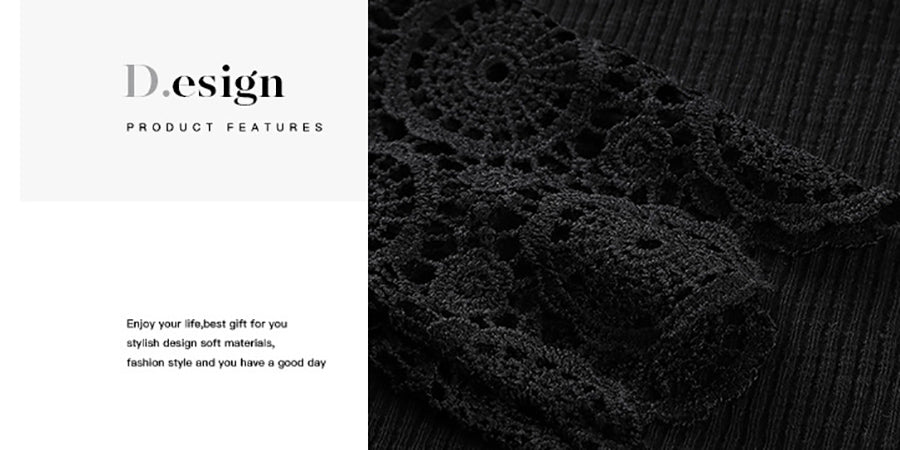 Lunimesd Round Neck Stitching Lace Long Sleeve T-Shirt(14 colors)