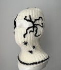 White Knit Spider Embroidered Balaclava 192