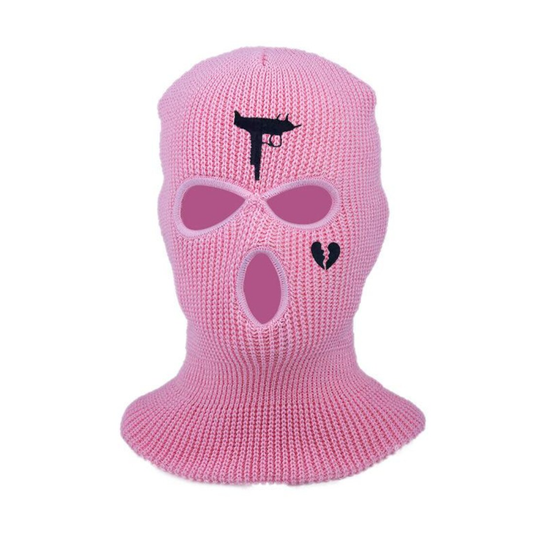 White Knit Gun & Broken Heart Balaclava 193