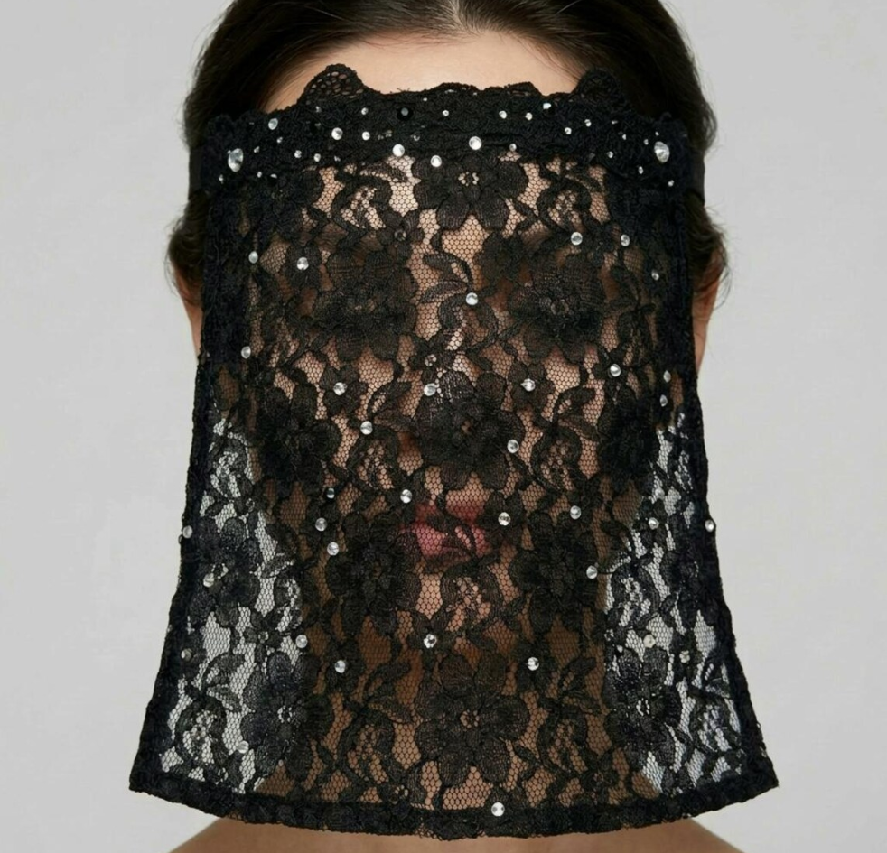 Crystal Lace Full-Face Veil 198