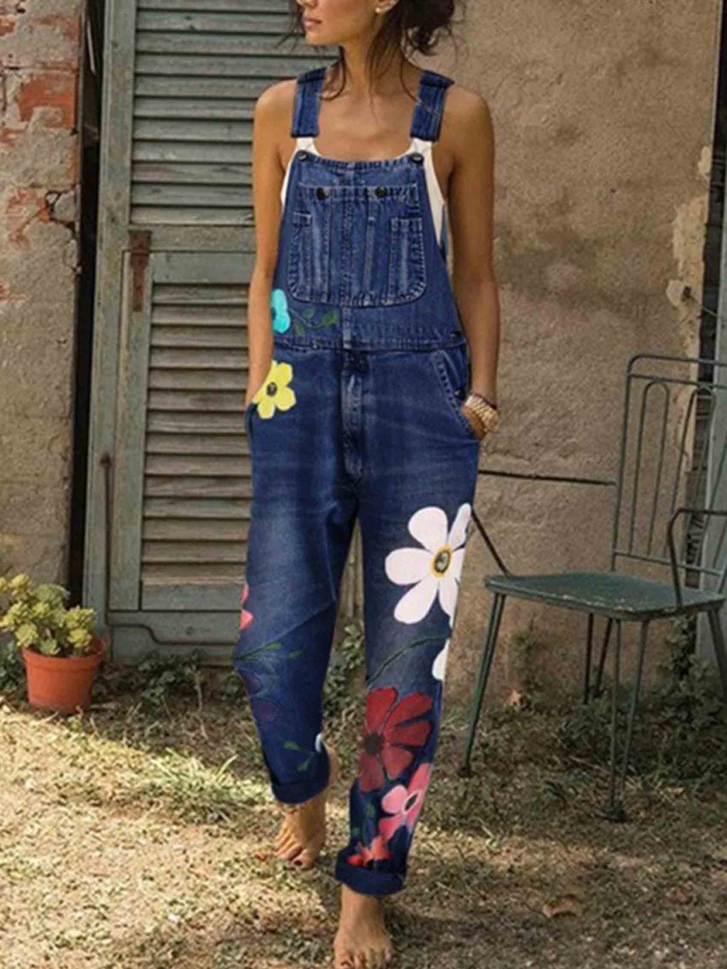 Lunimesd Flower Printed Jeans