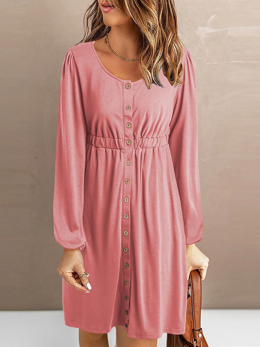 Lunimesd Sexy V-Neck Waist-Length Sleeve Dress